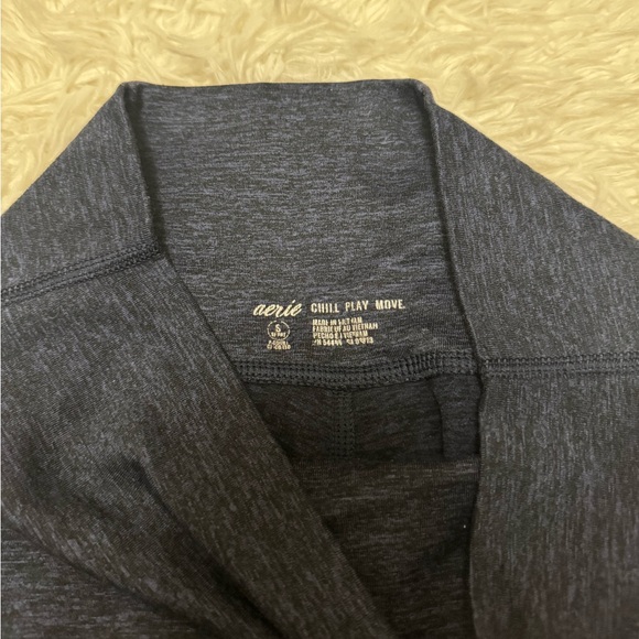 Aerie Blue Leggings with High-Rise Waistband and Stretchy Fit - Picture 3 of 4